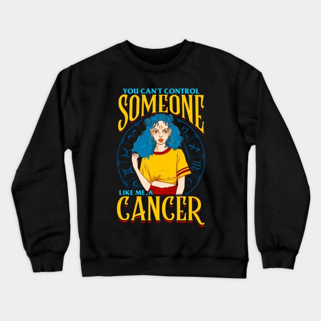 A Cancer Girl Crewneck Sweatshirt by AngelFlame